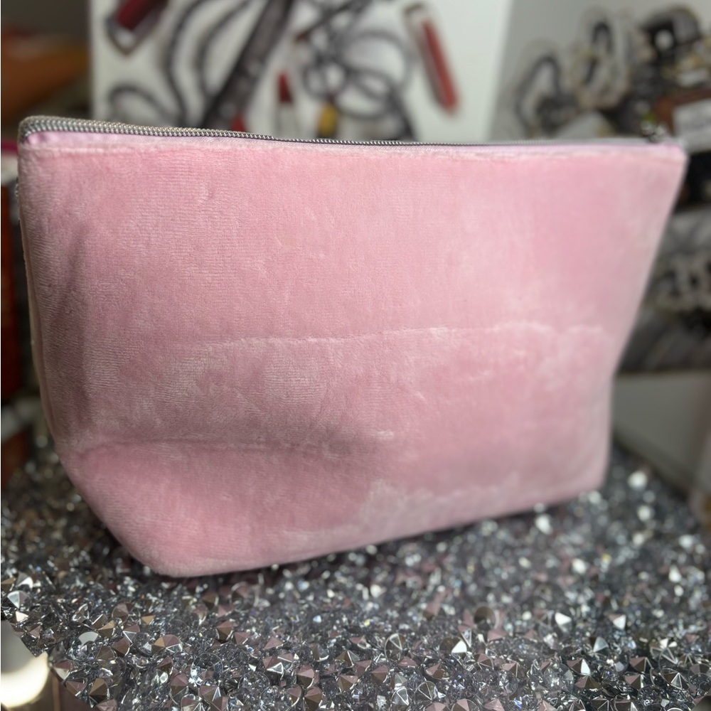 Juicy Couture pink velour cosmetic bag NWT - Picture 6 of 7